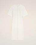 White Cotton Long Fitted Dress