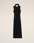 Black Jersey Maxi Lavalliere Dress