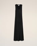 Black Satin Maxi Tank Dress