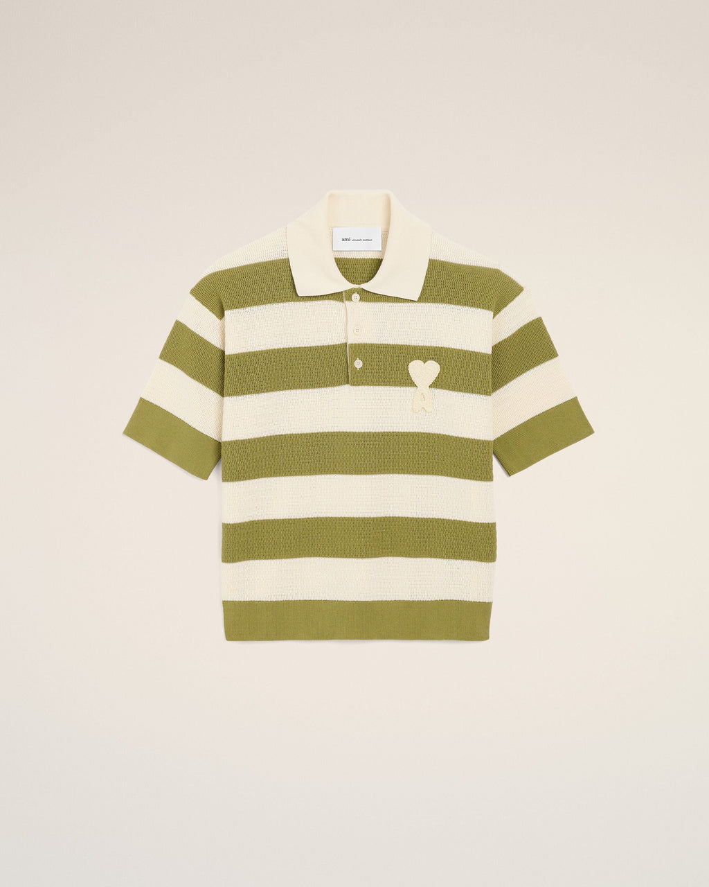 White Cotton Short Sleeves Ami De Coeur Polo