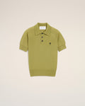 Green Wool Short Sleeves Ami De Coeur Polo