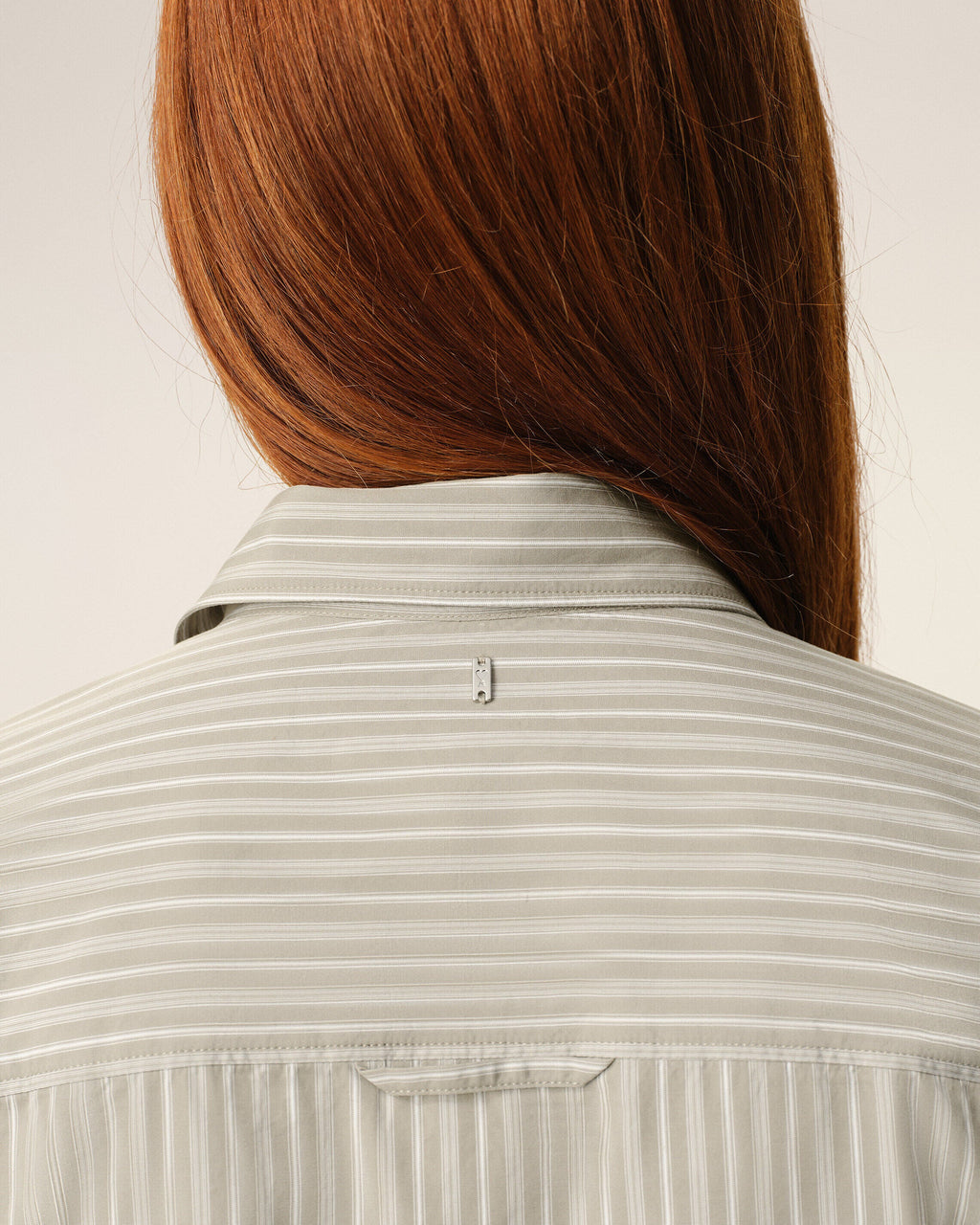 Beige Cotton Long Sleeve Ruffled Adjusted Shirt