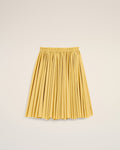 Yellow Cotton Midi Corolla Skirt