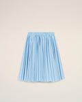 Blue Cotton Midi Corolla Skirt