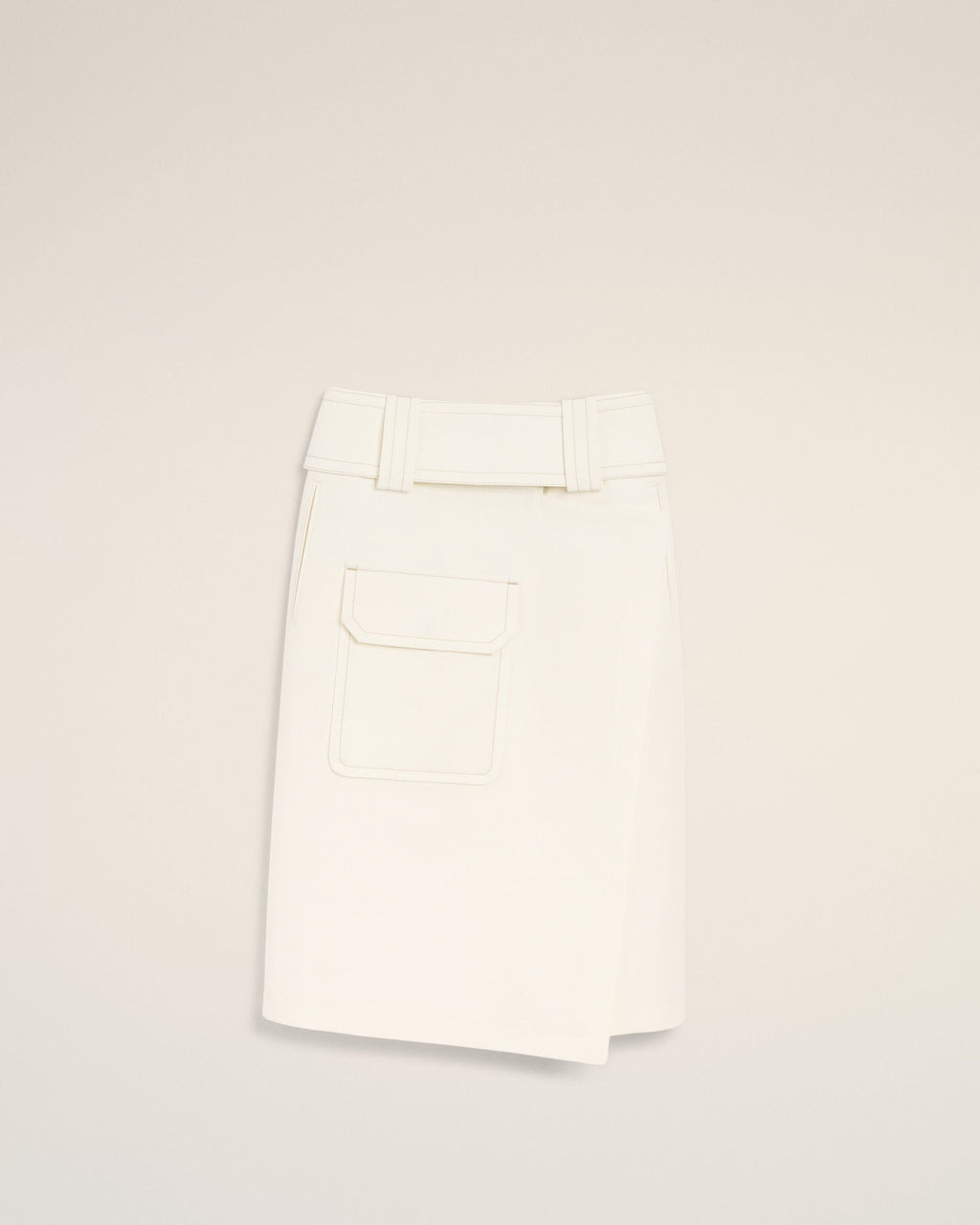 White Cotton Wrap Skirt