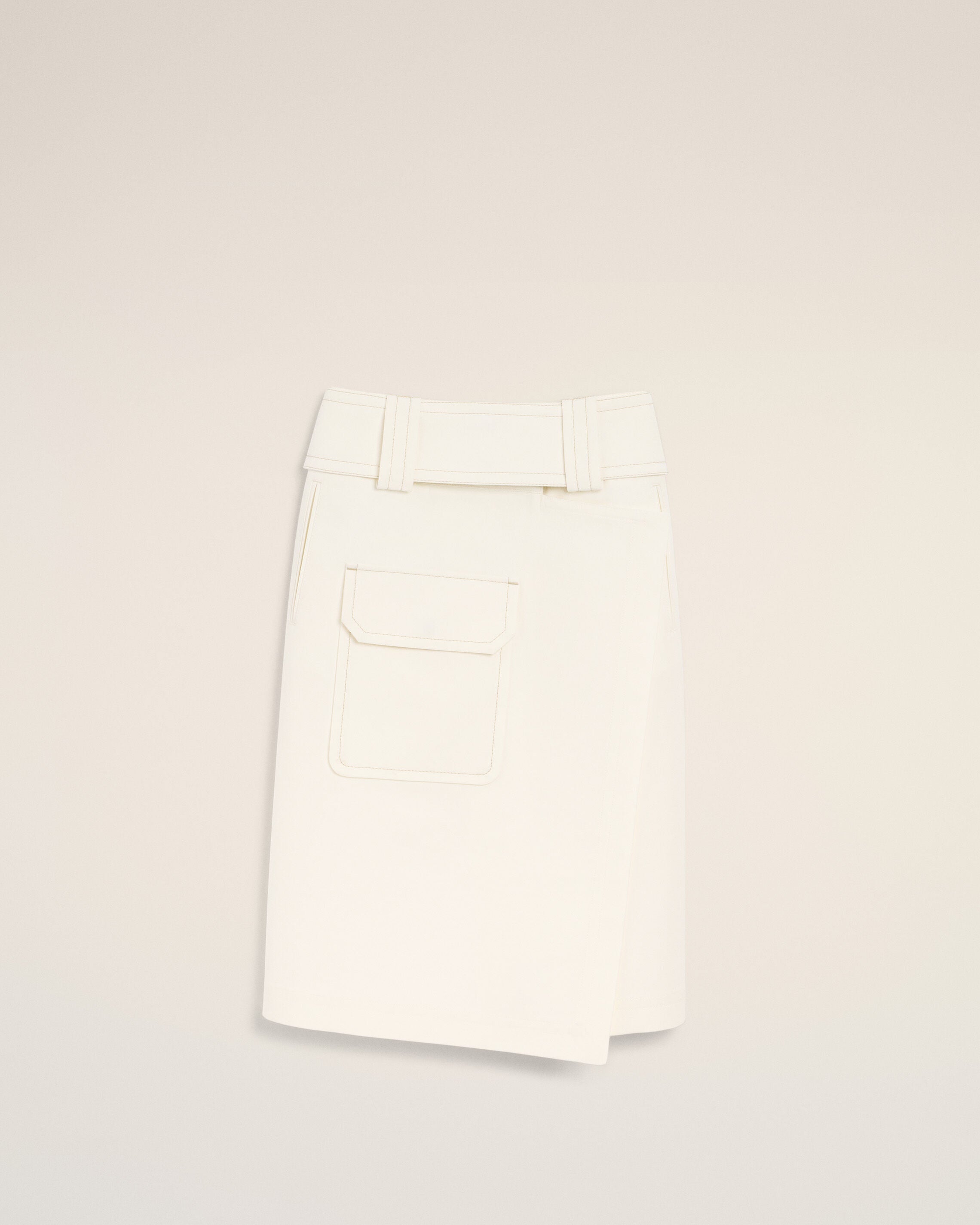 White Cotton Wrap Skirt