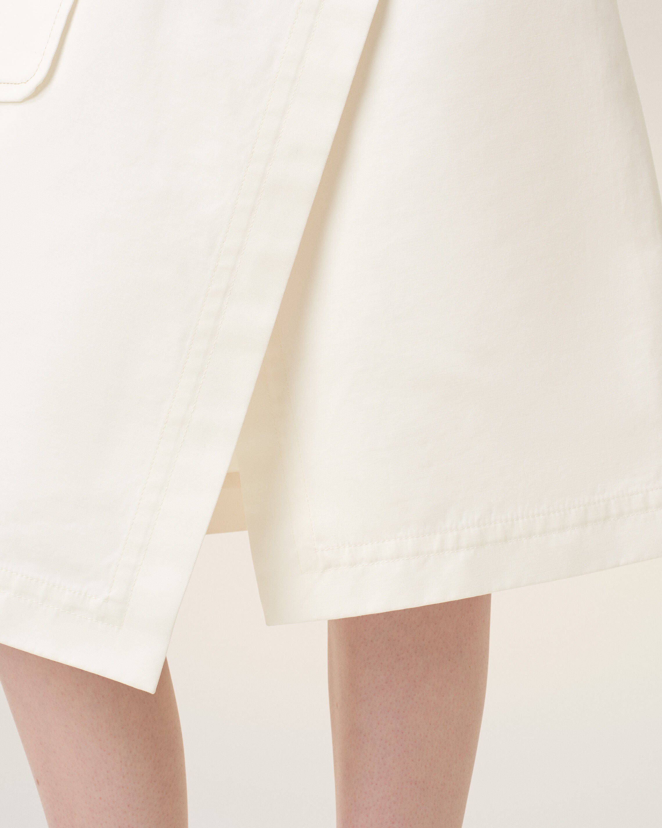 White Cotton Wrap Skirt