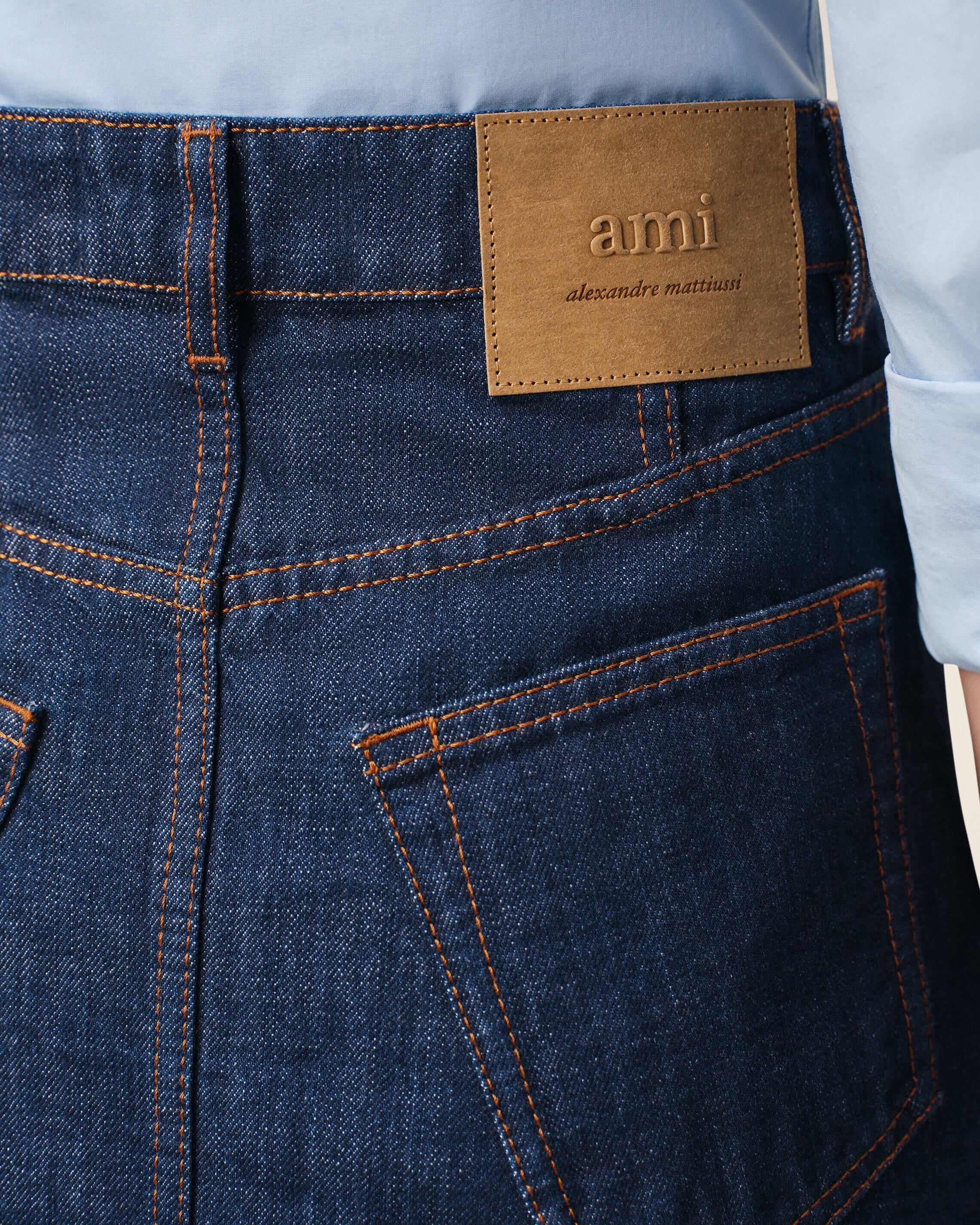 Blue Cotton Long Skirt