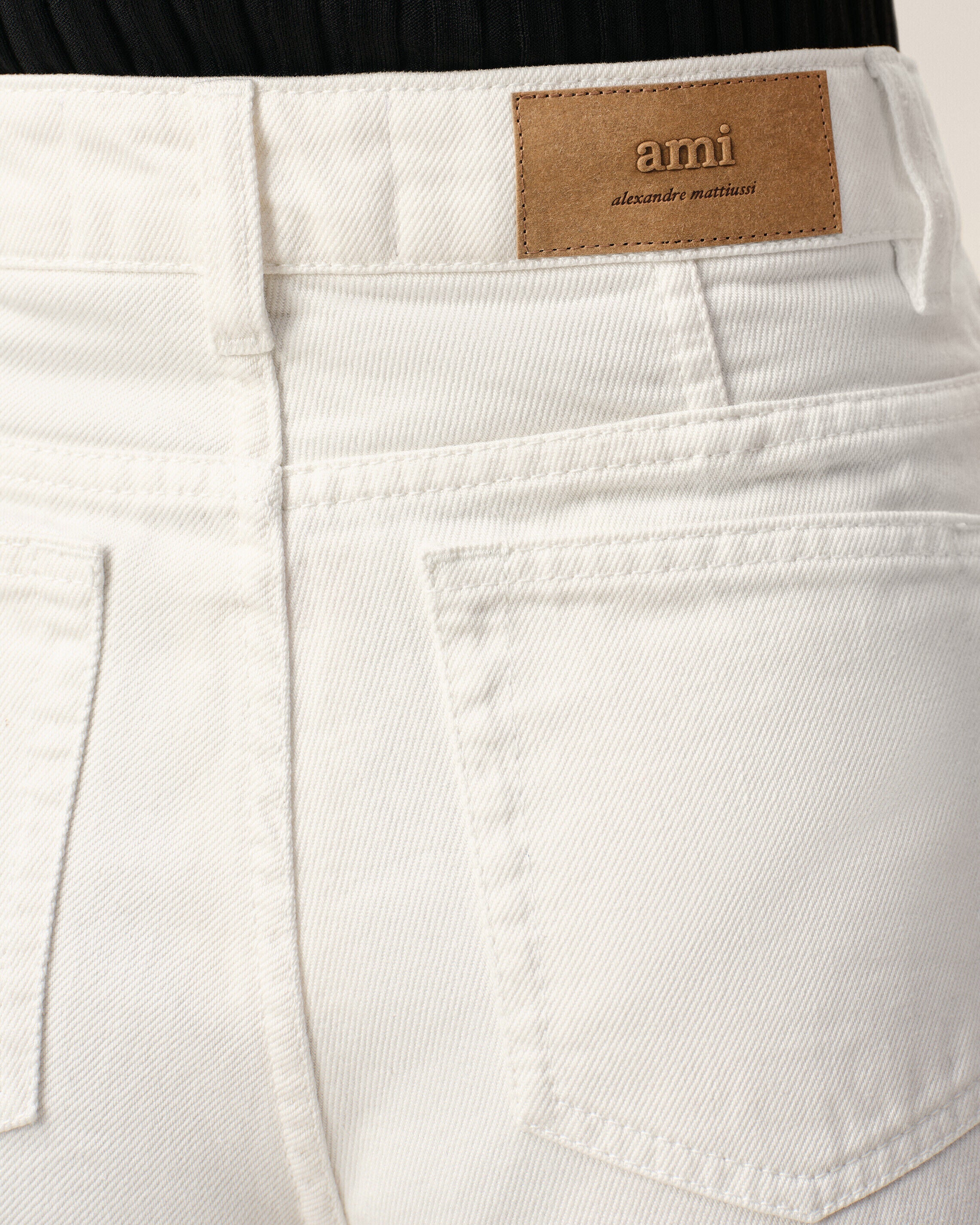 White Cotton Shorts With Ami Paris Heritage Label