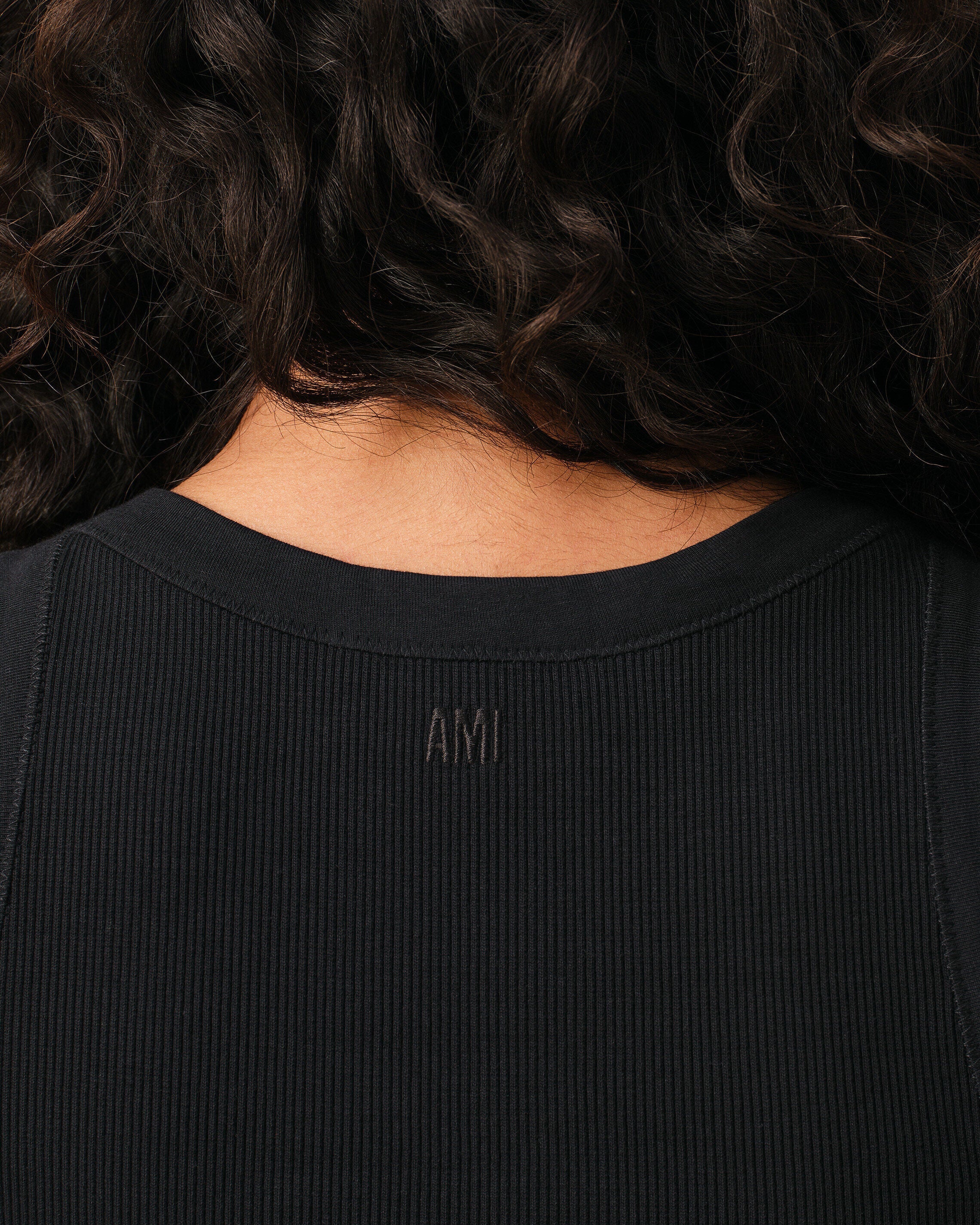 Black Cotton Ami De Coeur Tanktop