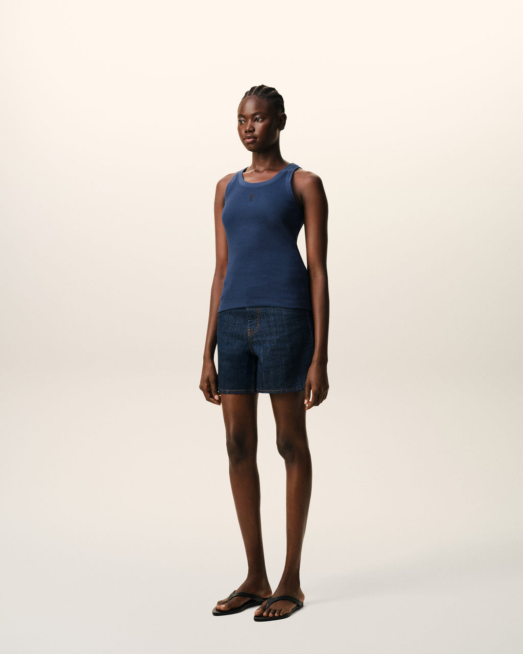 Blue Cotton Ami De Coeur Tanktop
