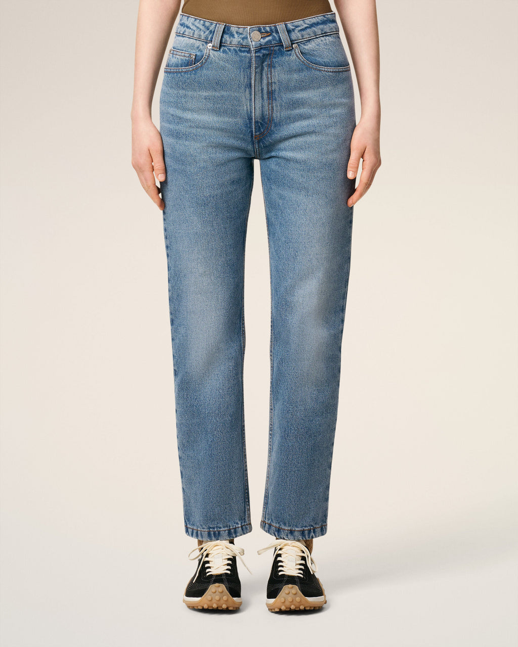 Blue Cotton Classic Fit Jeans