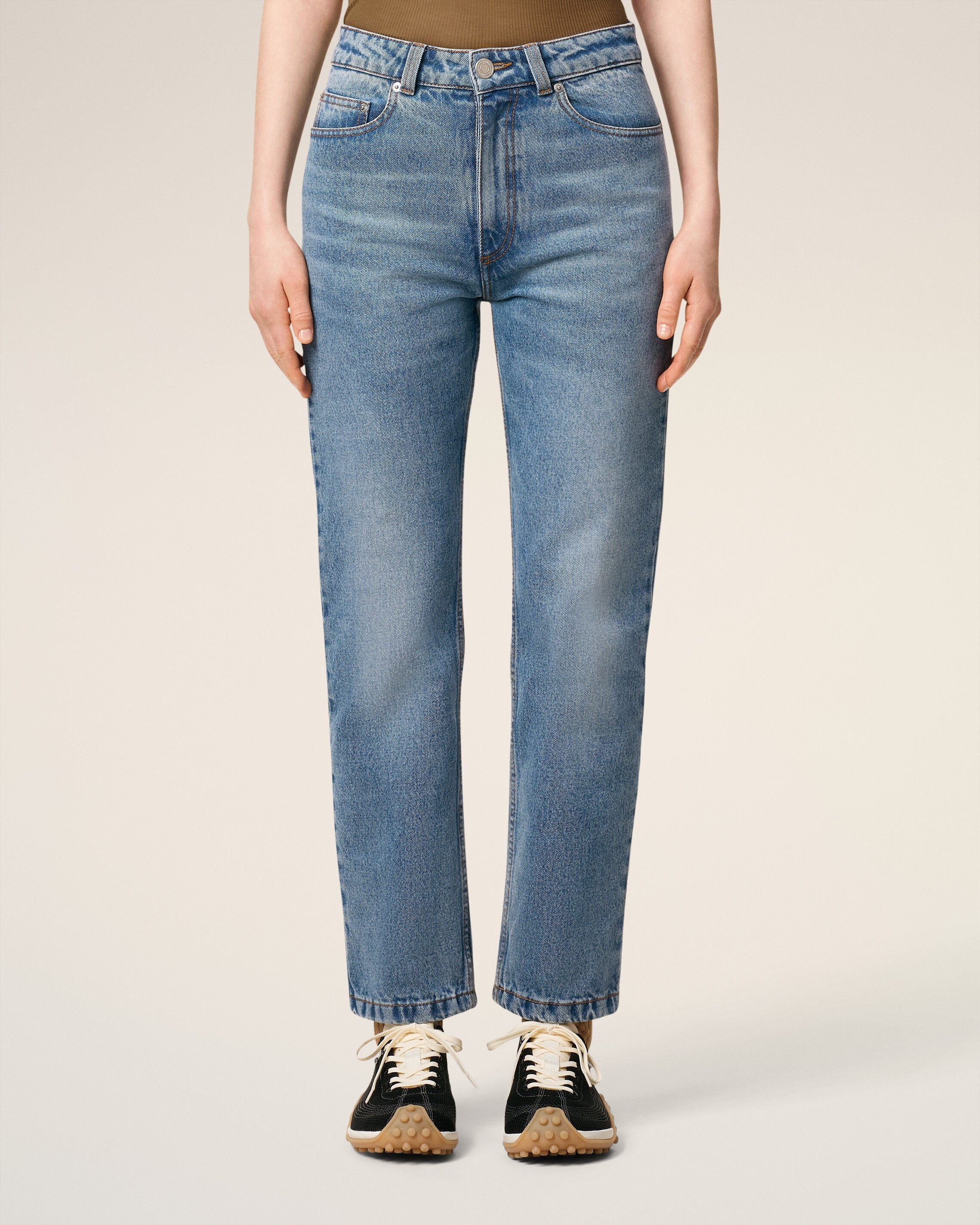 Blue Cotton Classic Fit Jeans
