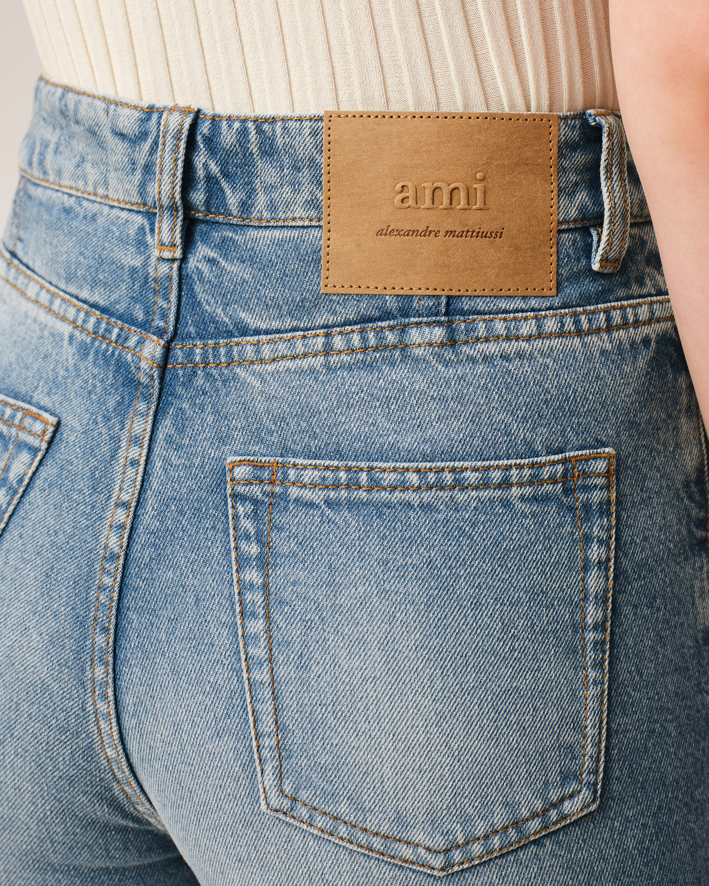Blue Cotton Flare Fit Jeans