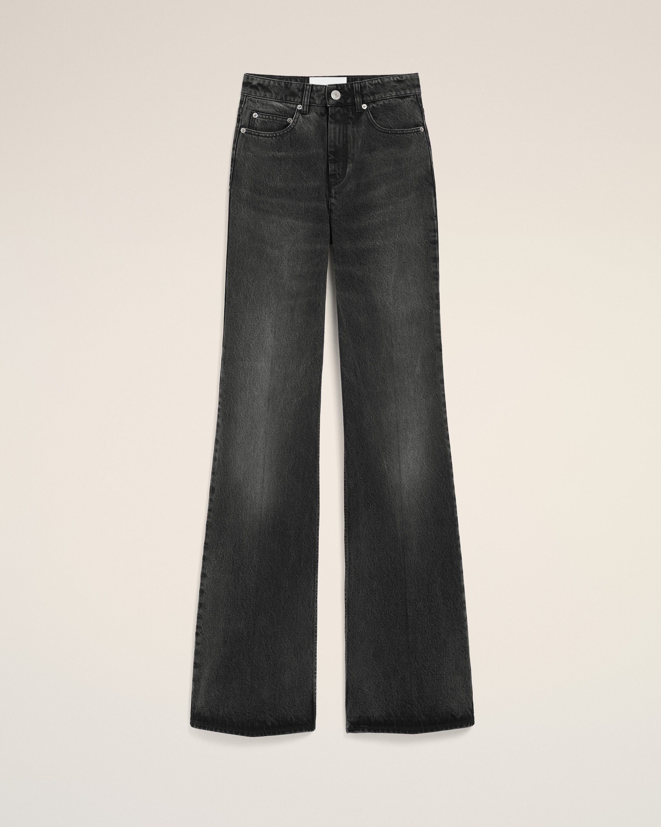 Black Cotton Flare Fit Jeans