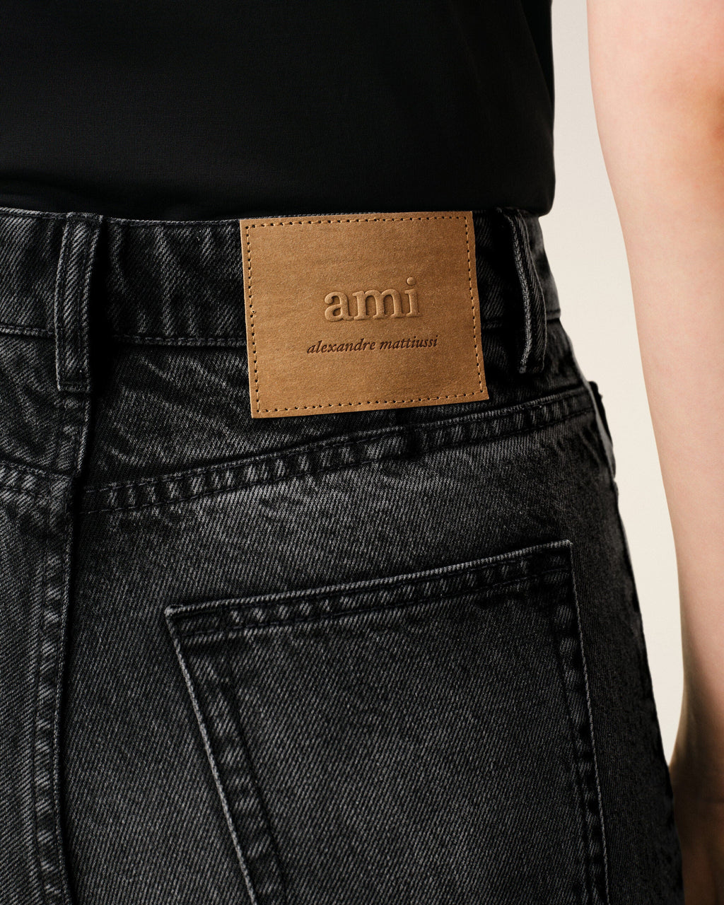 Black Cotton Flare Fit Jeans