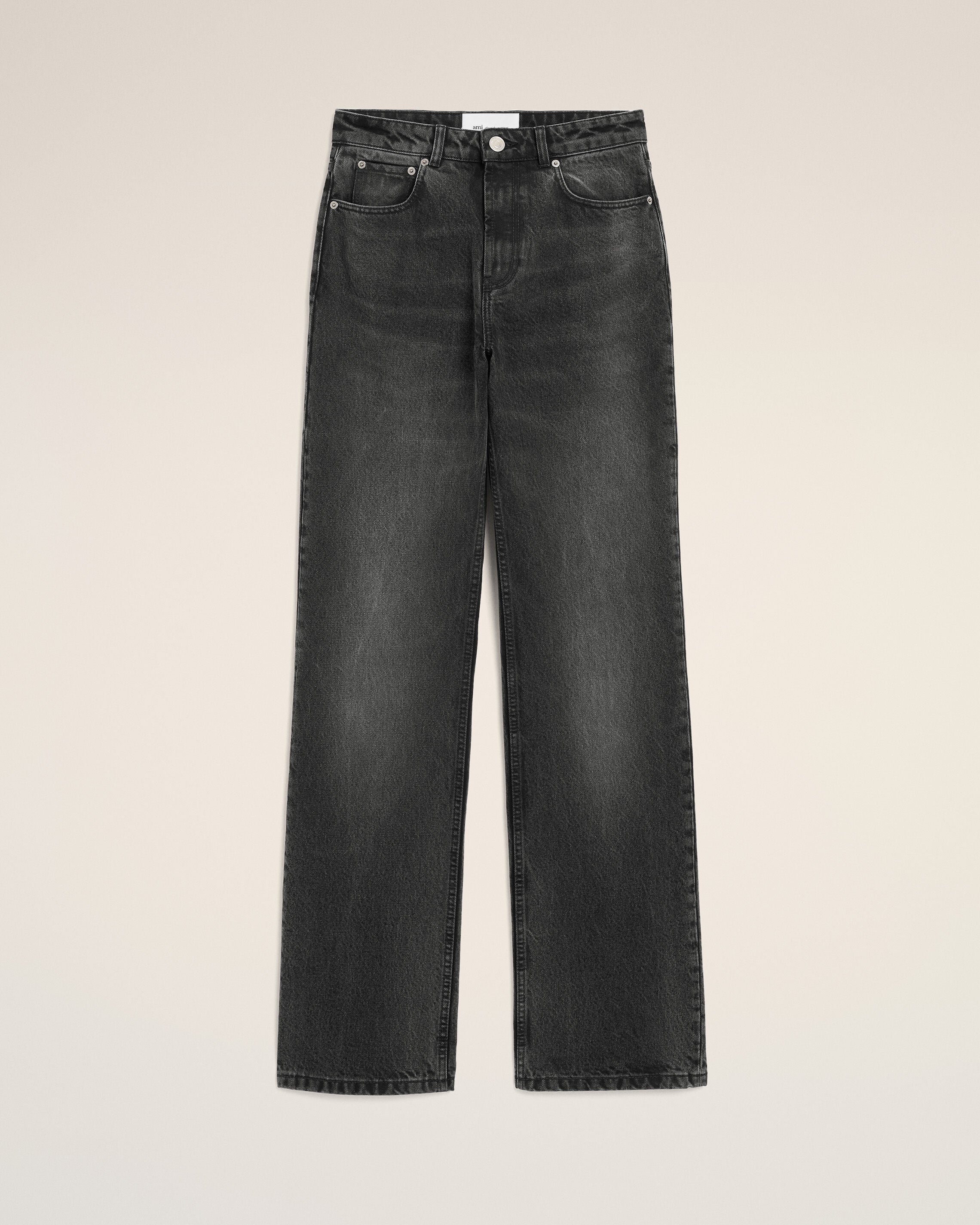 Black Cotton Large Fit Jeans
