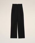 Black New Wool High Waist Wide Trousers