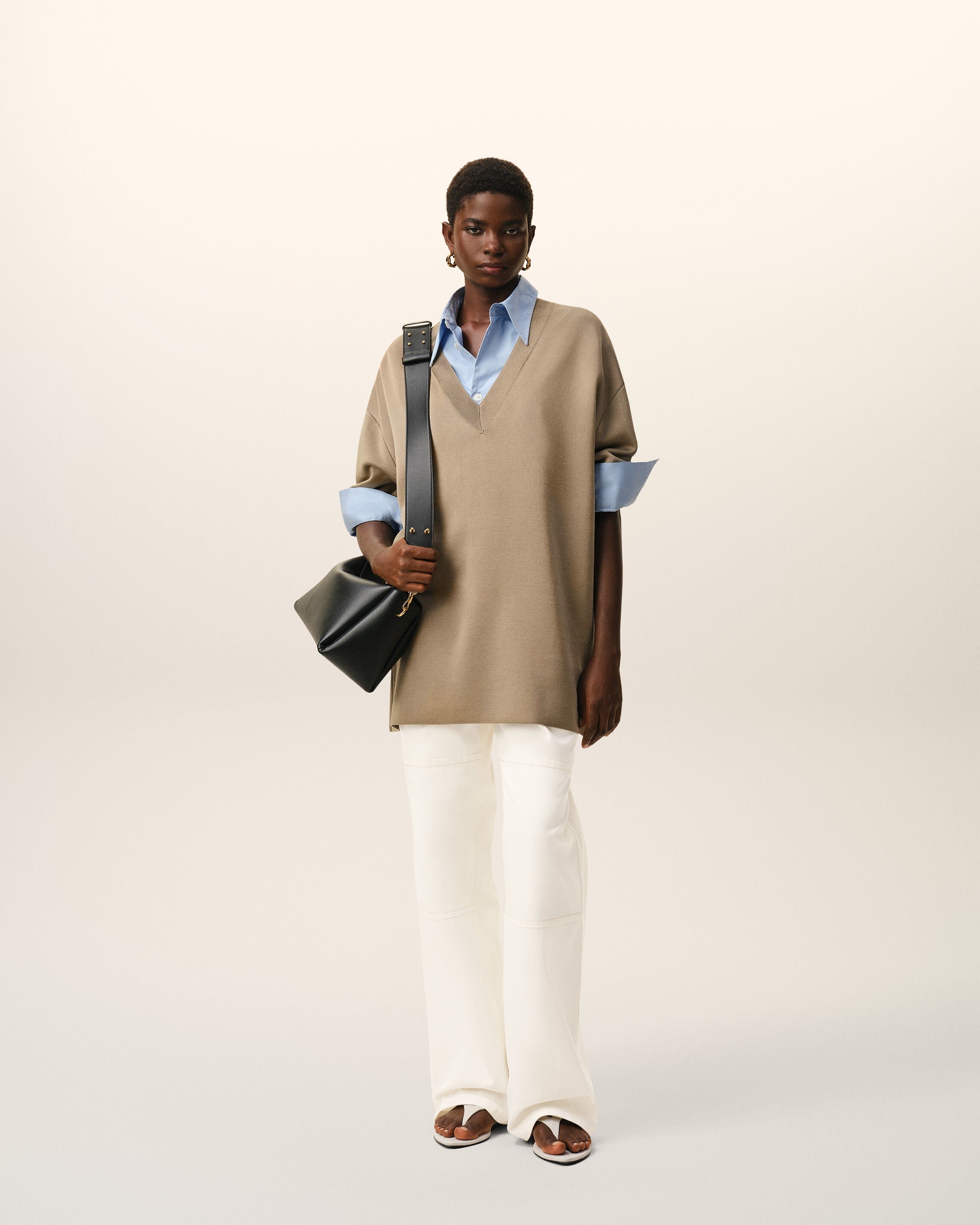 White Cotton Worker Trousers