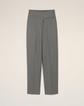 Grey New Wool Wrapped Belted Trousers