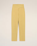 Yellow New Wool Wrapped Belted Trousers