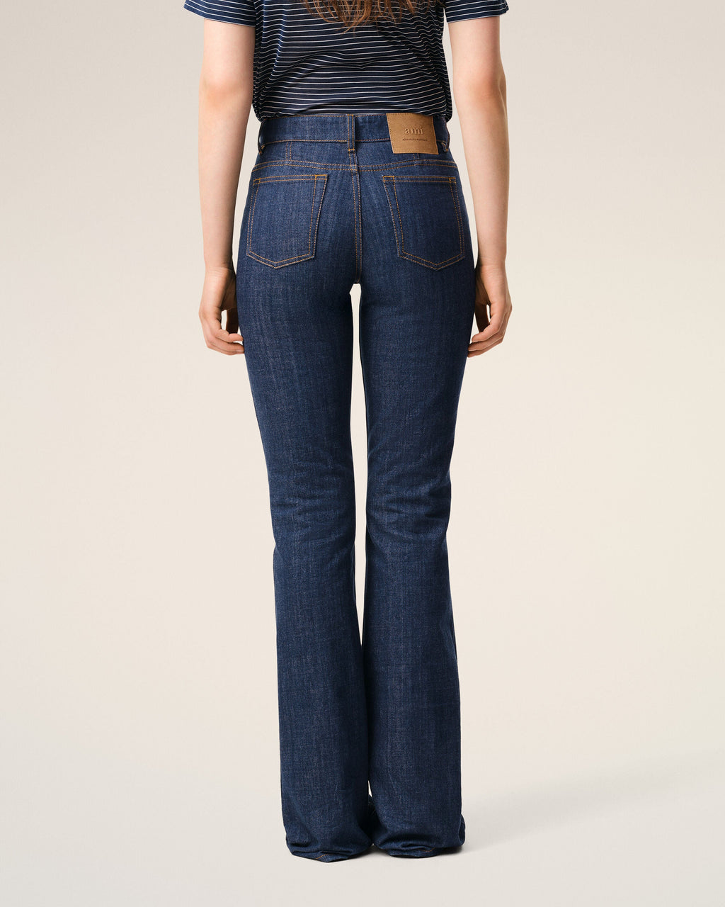 Blue Cotton Bootcut Fit Jeans