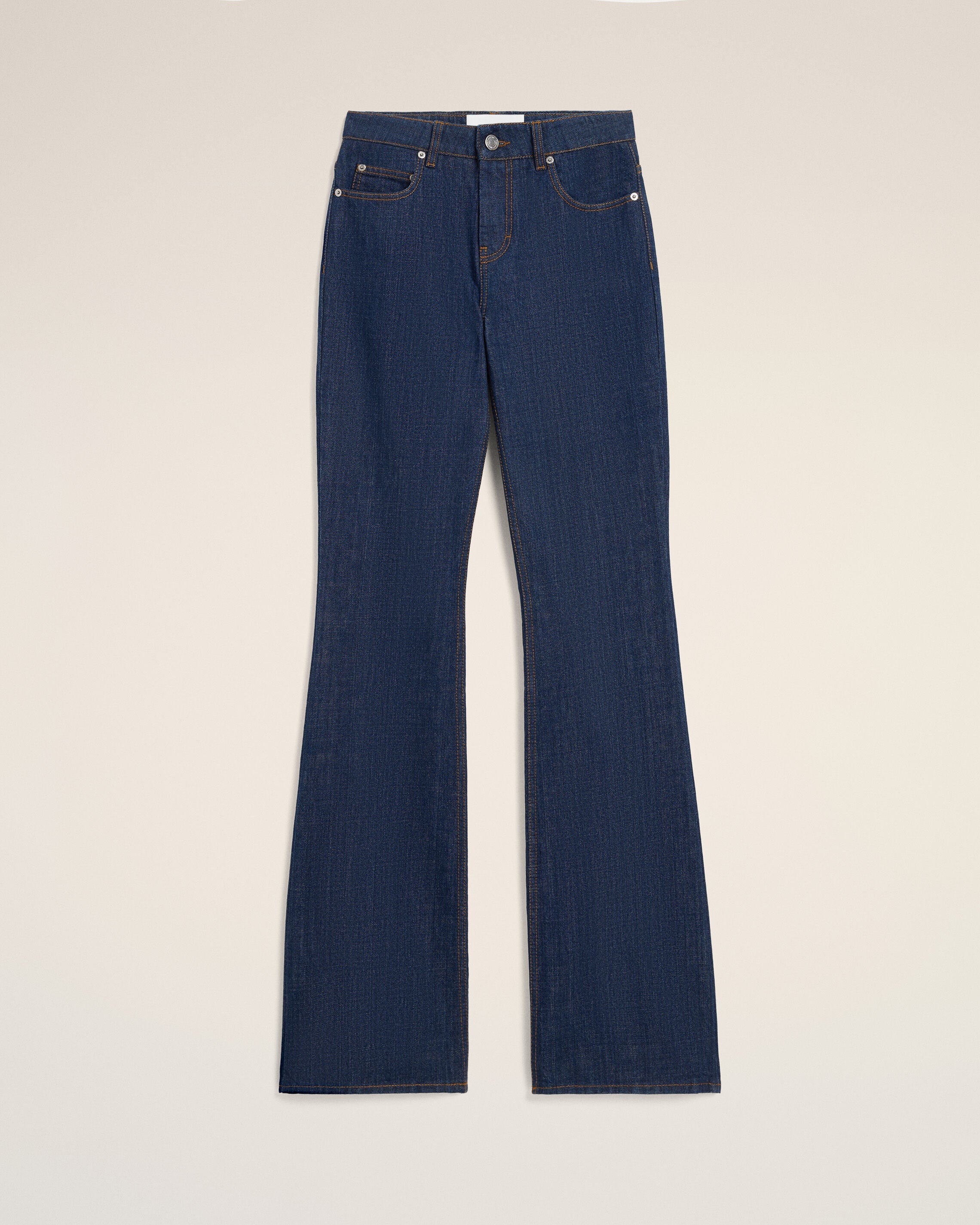 Blue Cotton Bootcut Fit Jeans