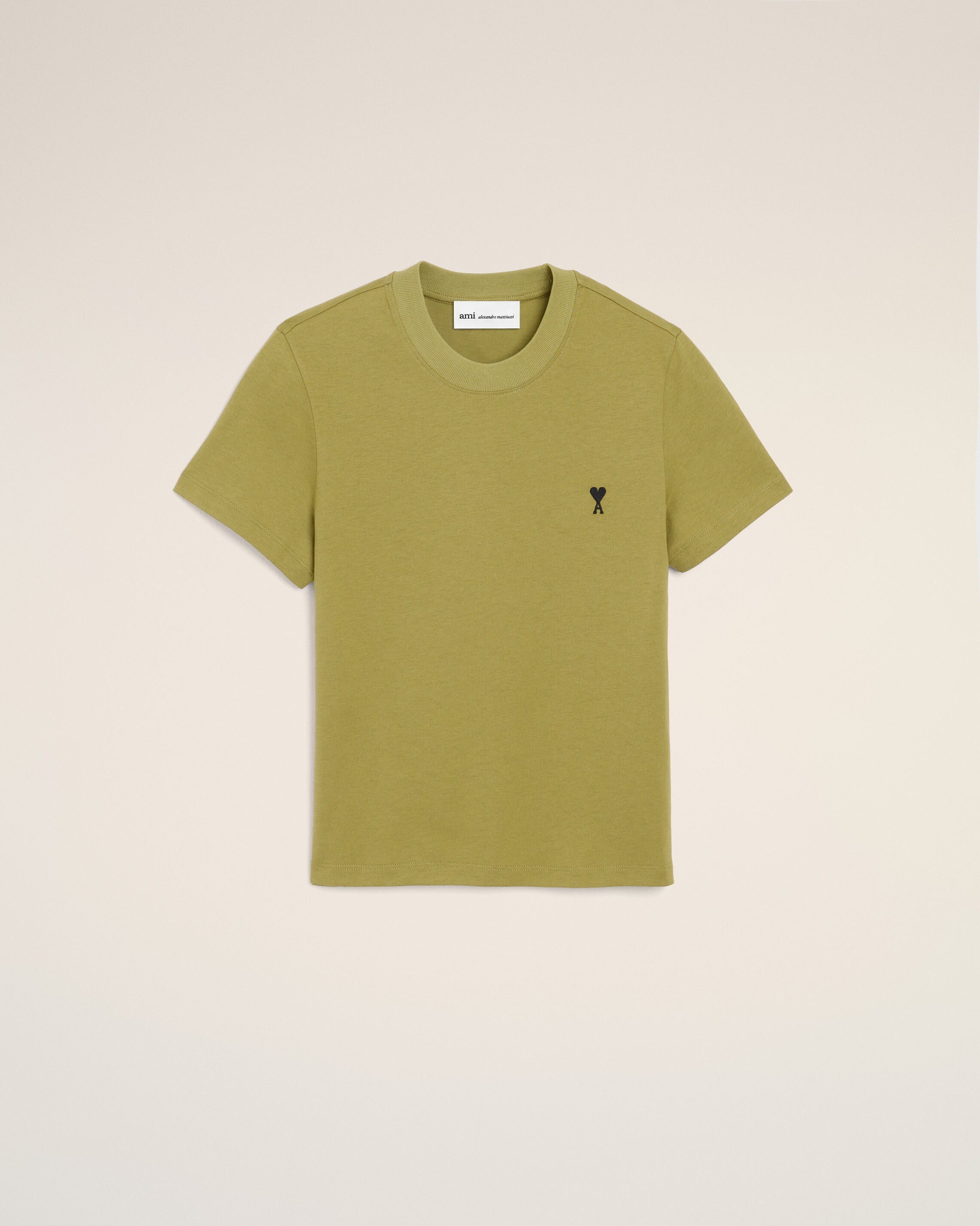 Green Cotton Ami De Coeur Cropped T-shirt