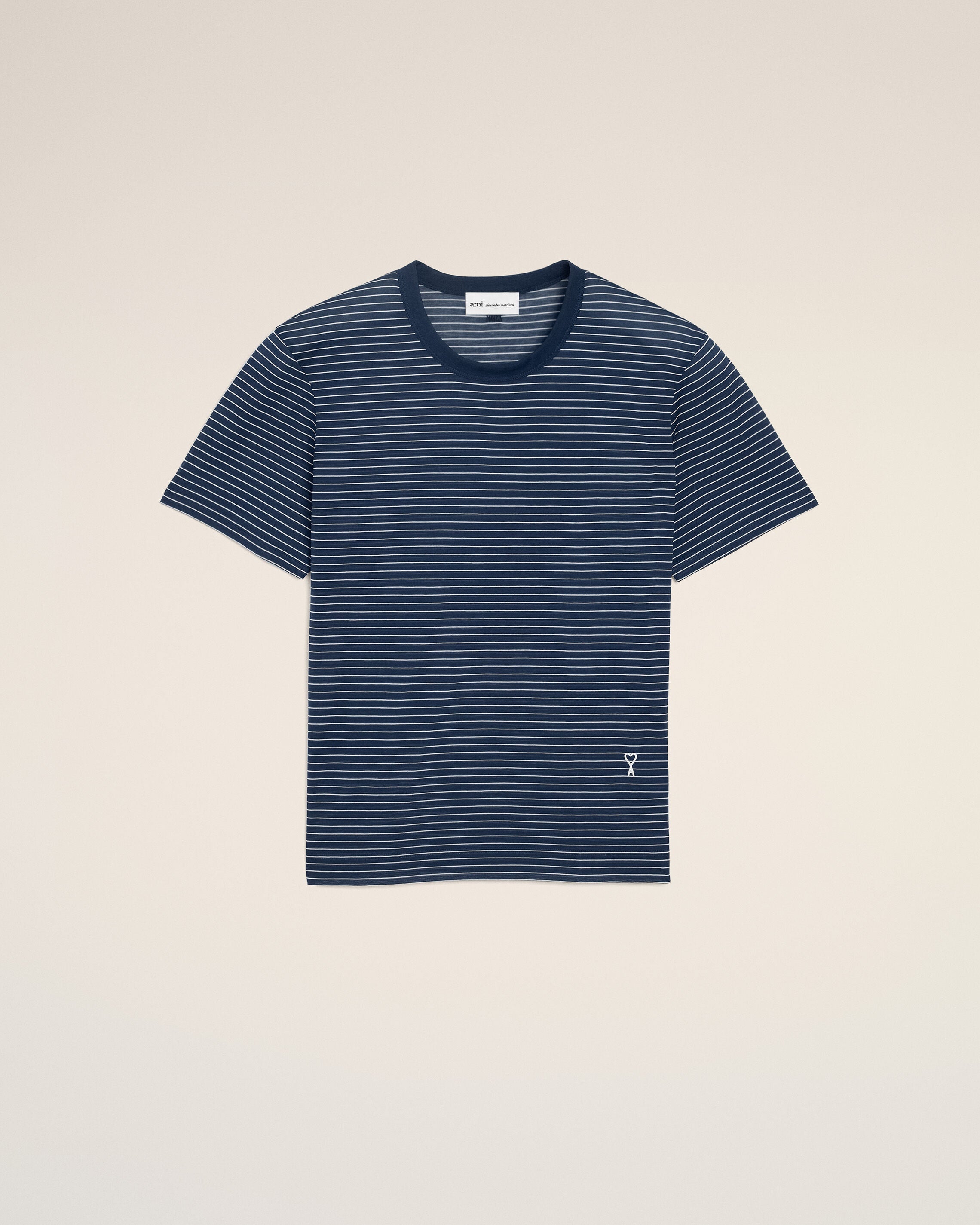 Blue Striped Cotton Ami De Coeur T-shirt