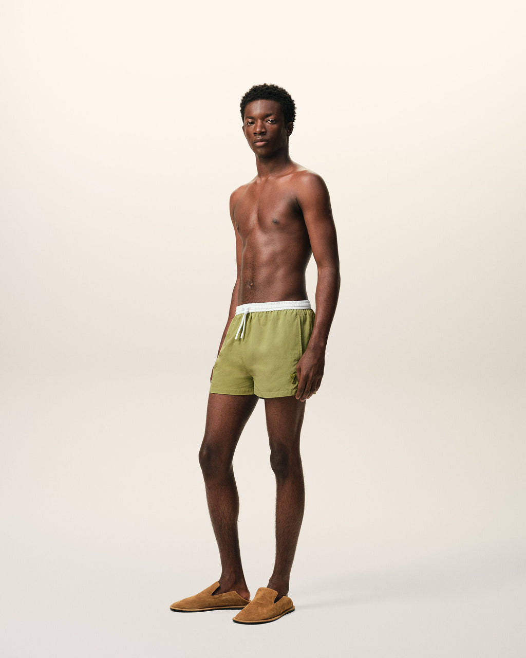 Green Nylon Short Swimsuit