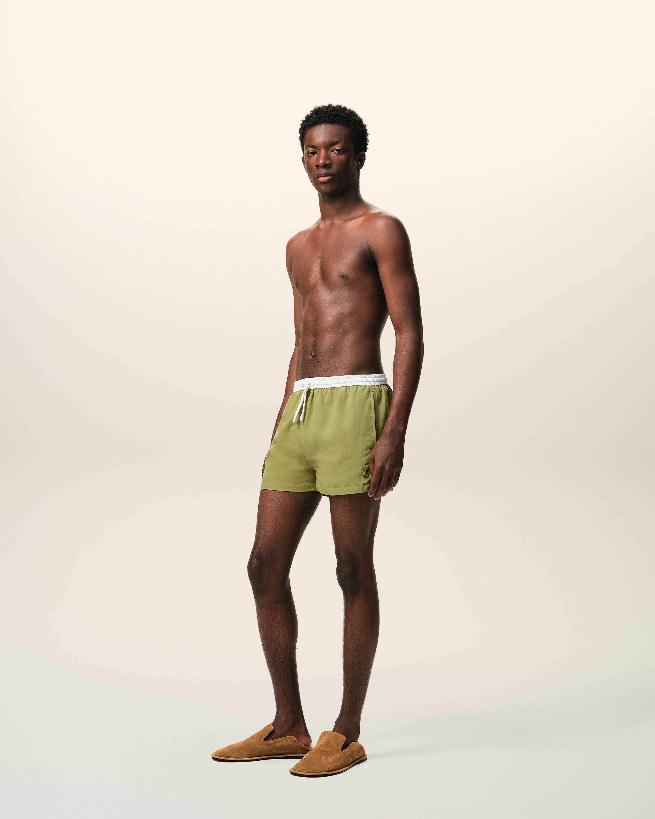 Green Nylon Short Swimsuit