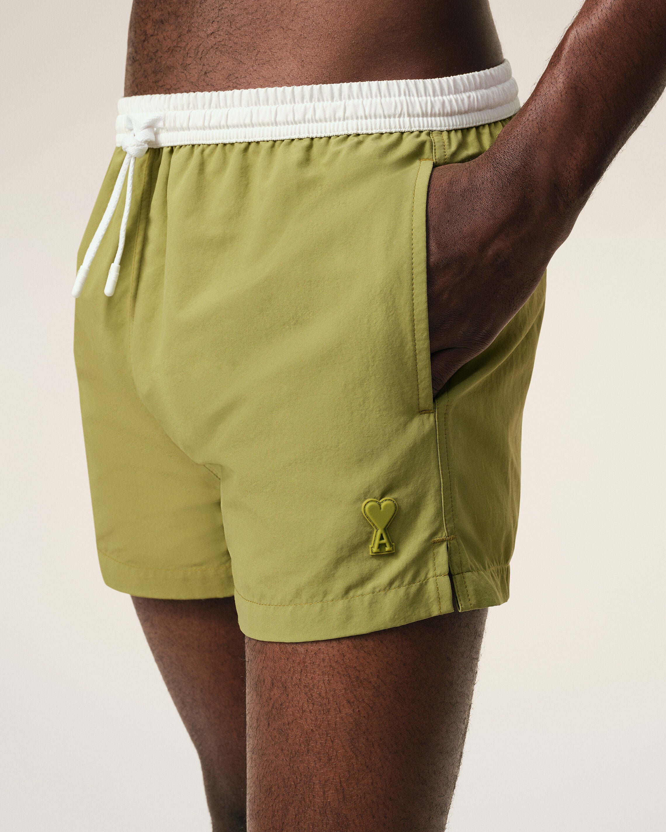 Green Nylon Short Swimsuit
