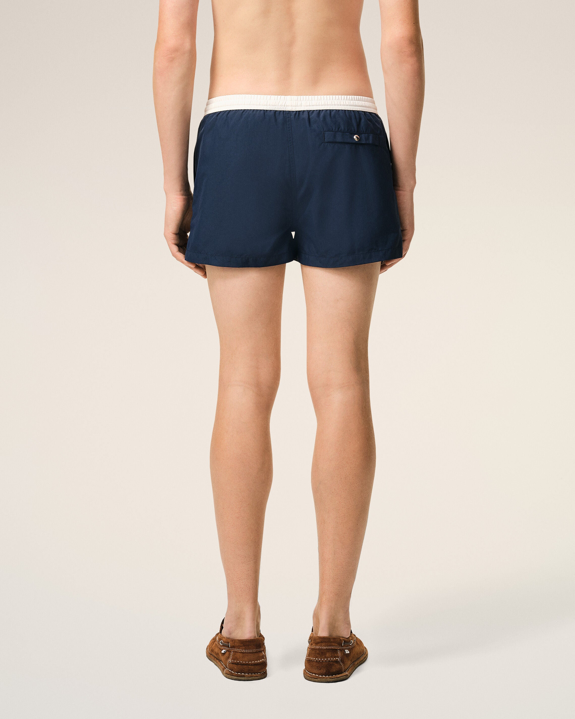 Blue Nylon Short Swimsuit