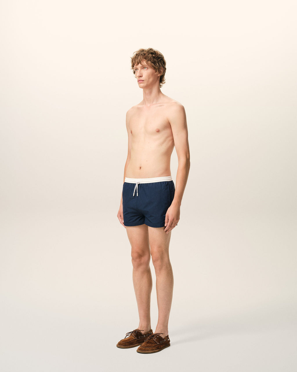 Blue Nylon Short Swimsuit