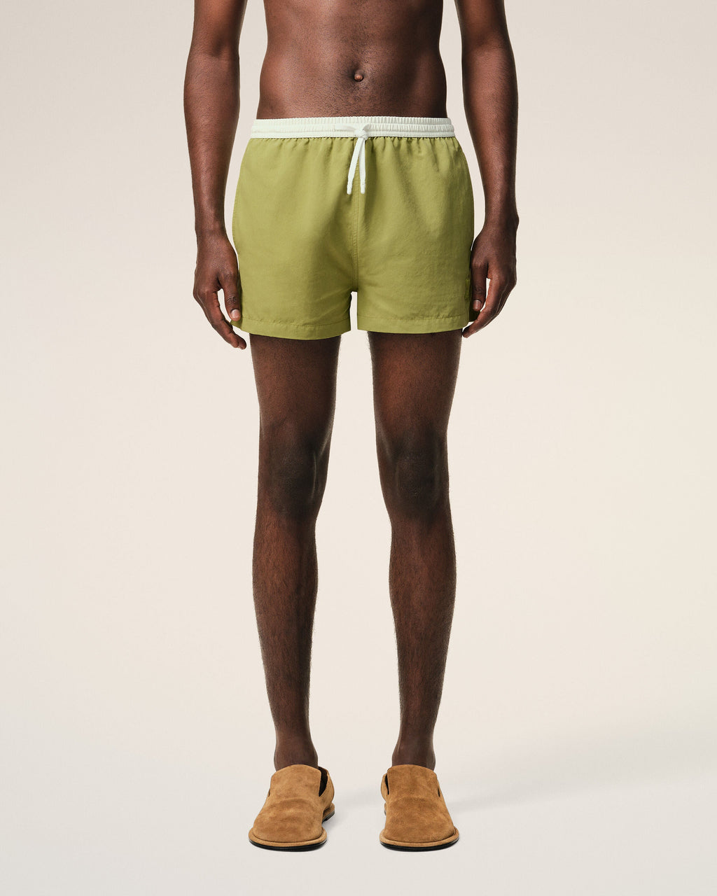 Green Nylon Short Swimsuit