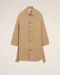 Beige Water-Repellent Cotton Twill Belted Mac