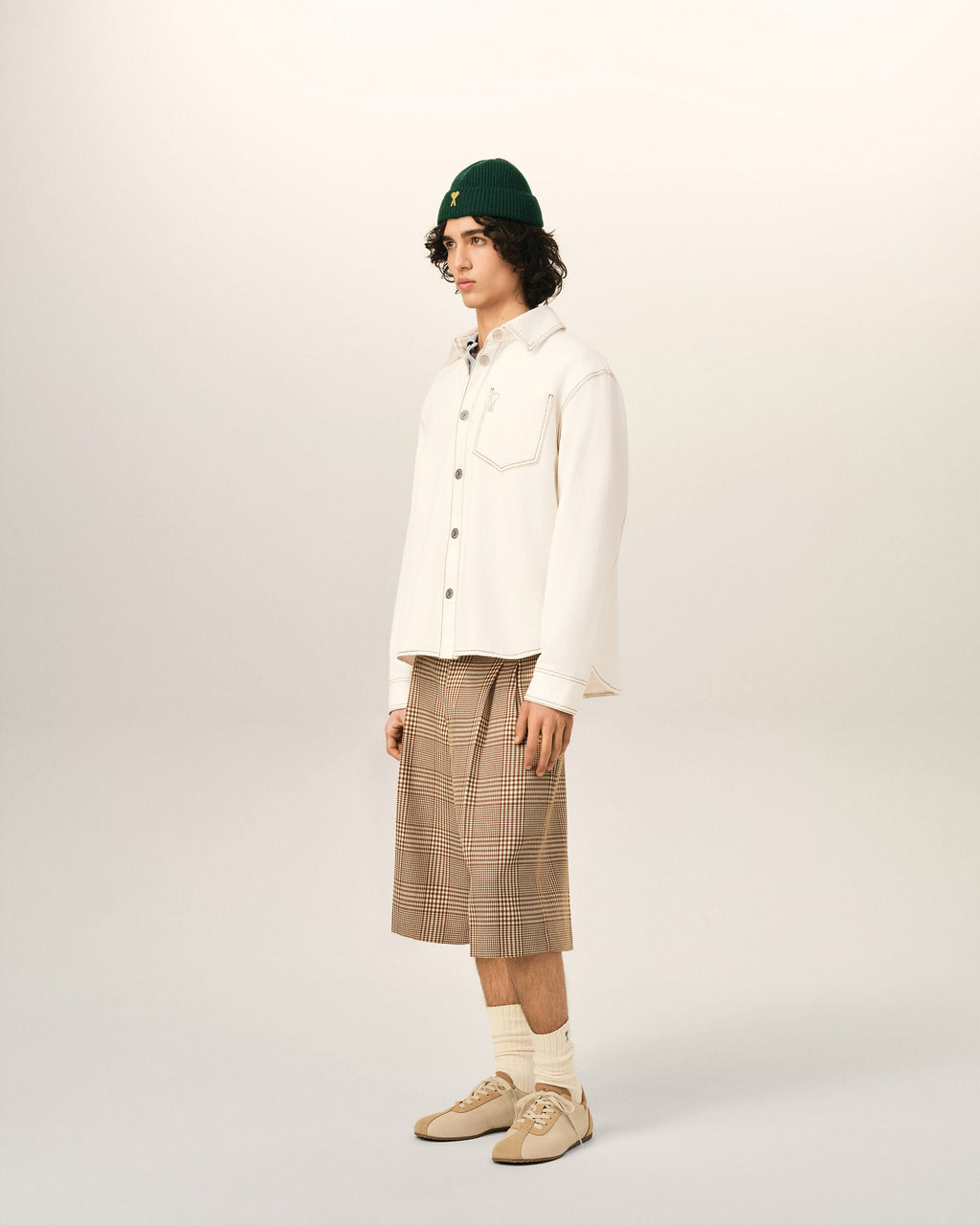 White Cotton Ami De Coeur Overshirt