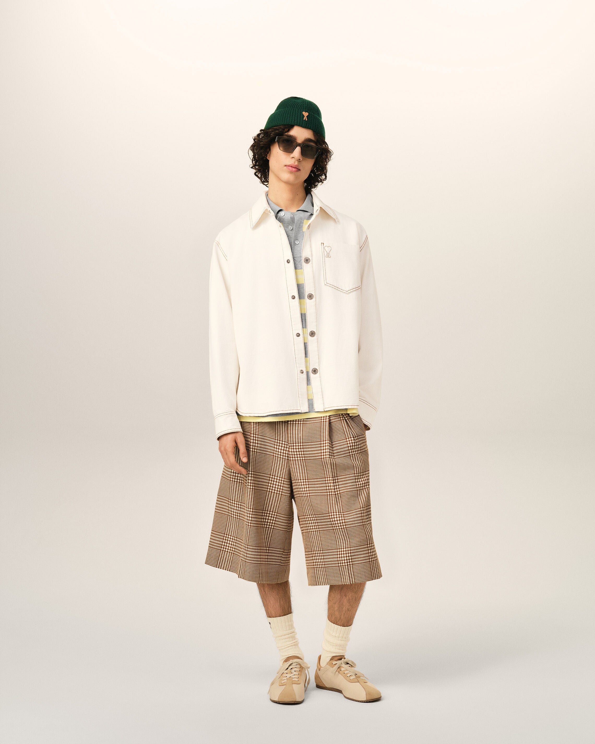 White Cotton Ami De Coeur Overshirt