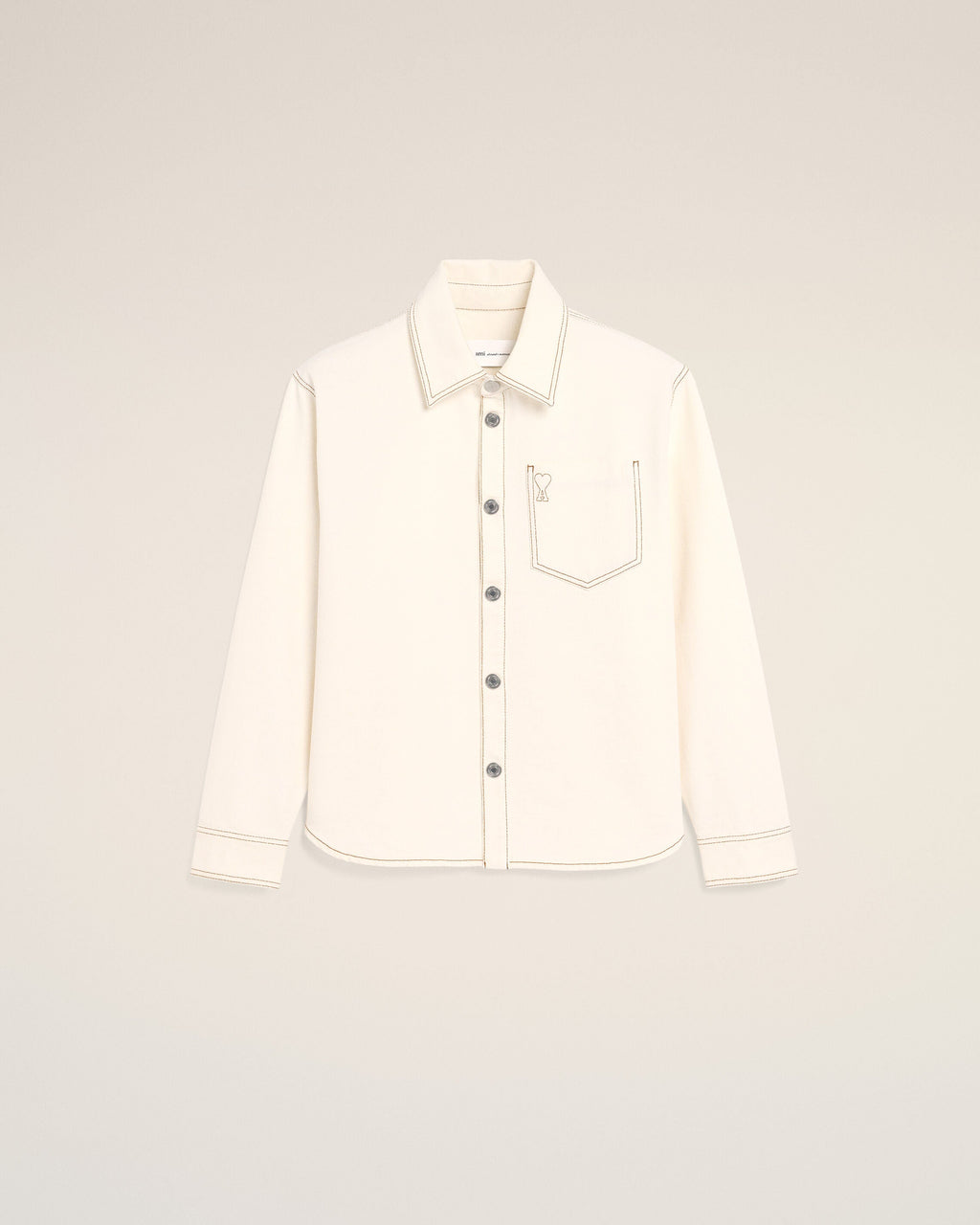 White Cotton Ami De Coeur Overshirt