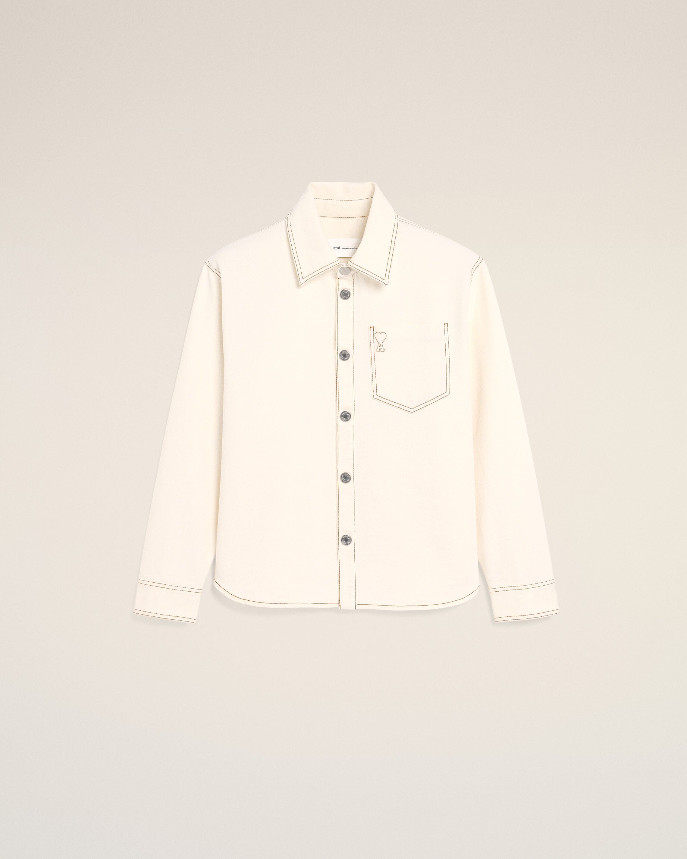 White Cotton Ami De Coeur Overshirt