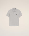 Grey Cotton Contrasted Ami De Coeur Polo Shirt