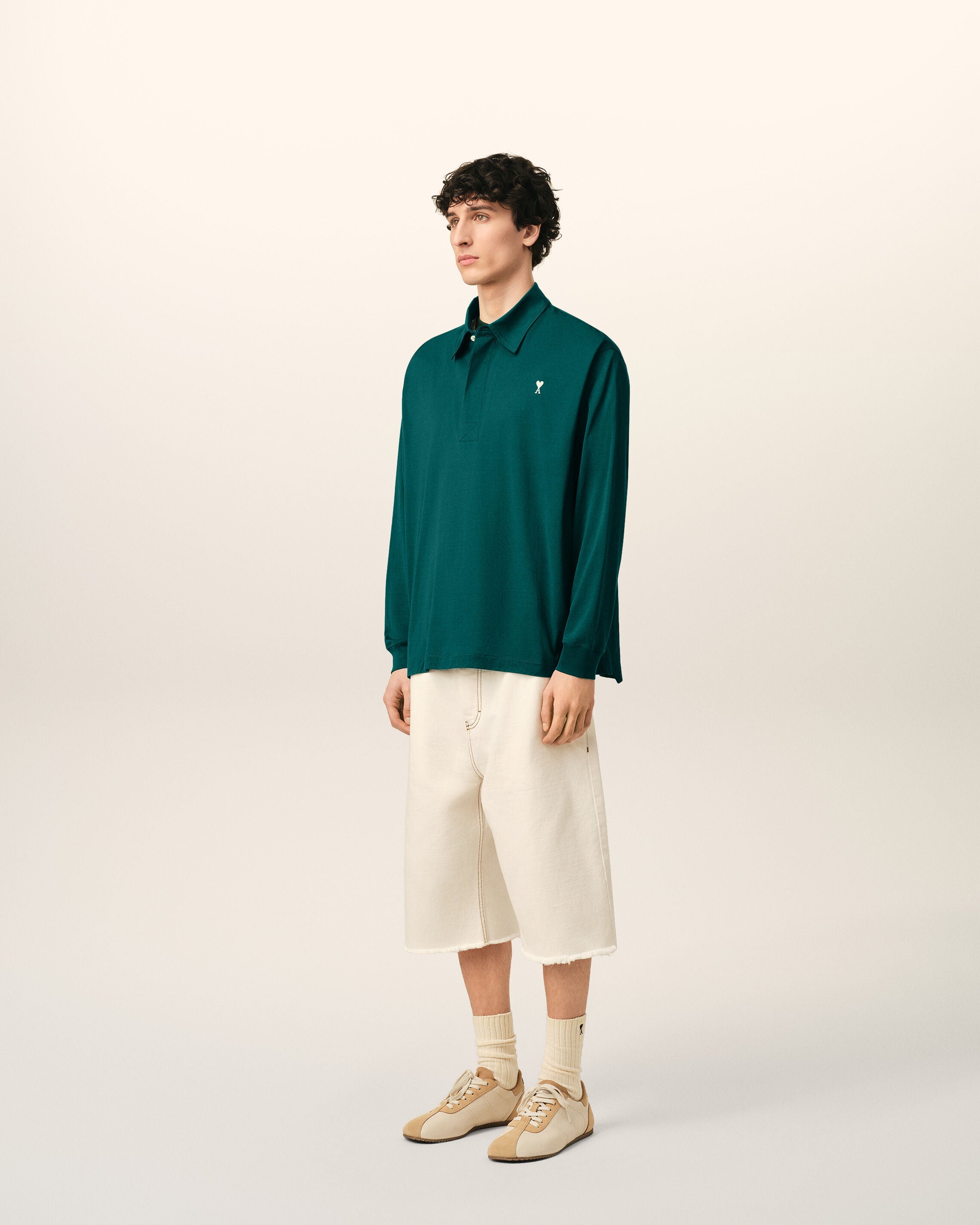 Green Cotton Ami De Coeur Polo