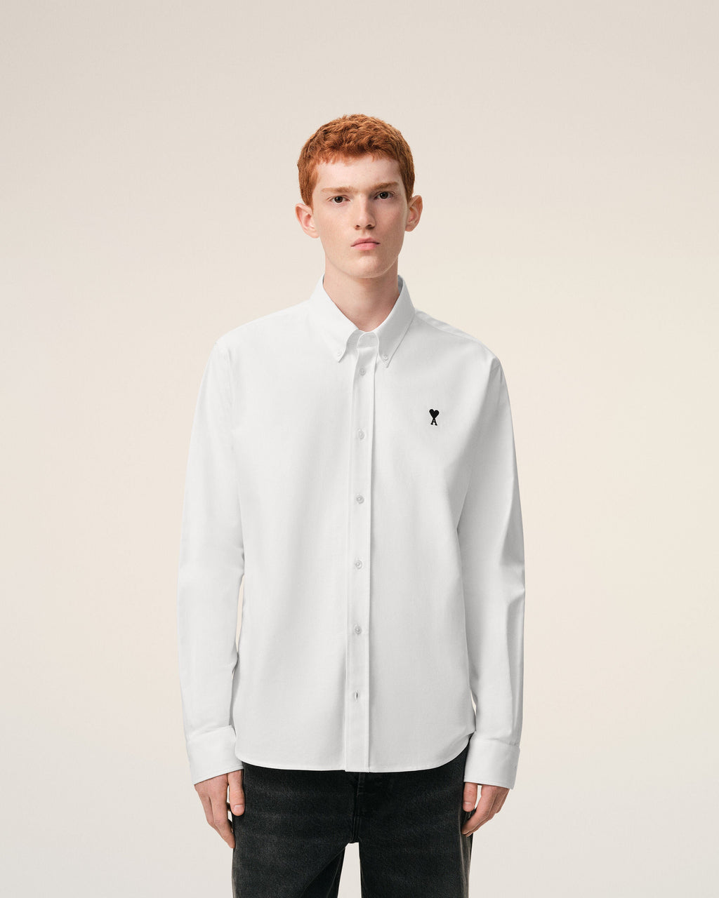 White Cotton Ami De Coeur Oxford Shirt