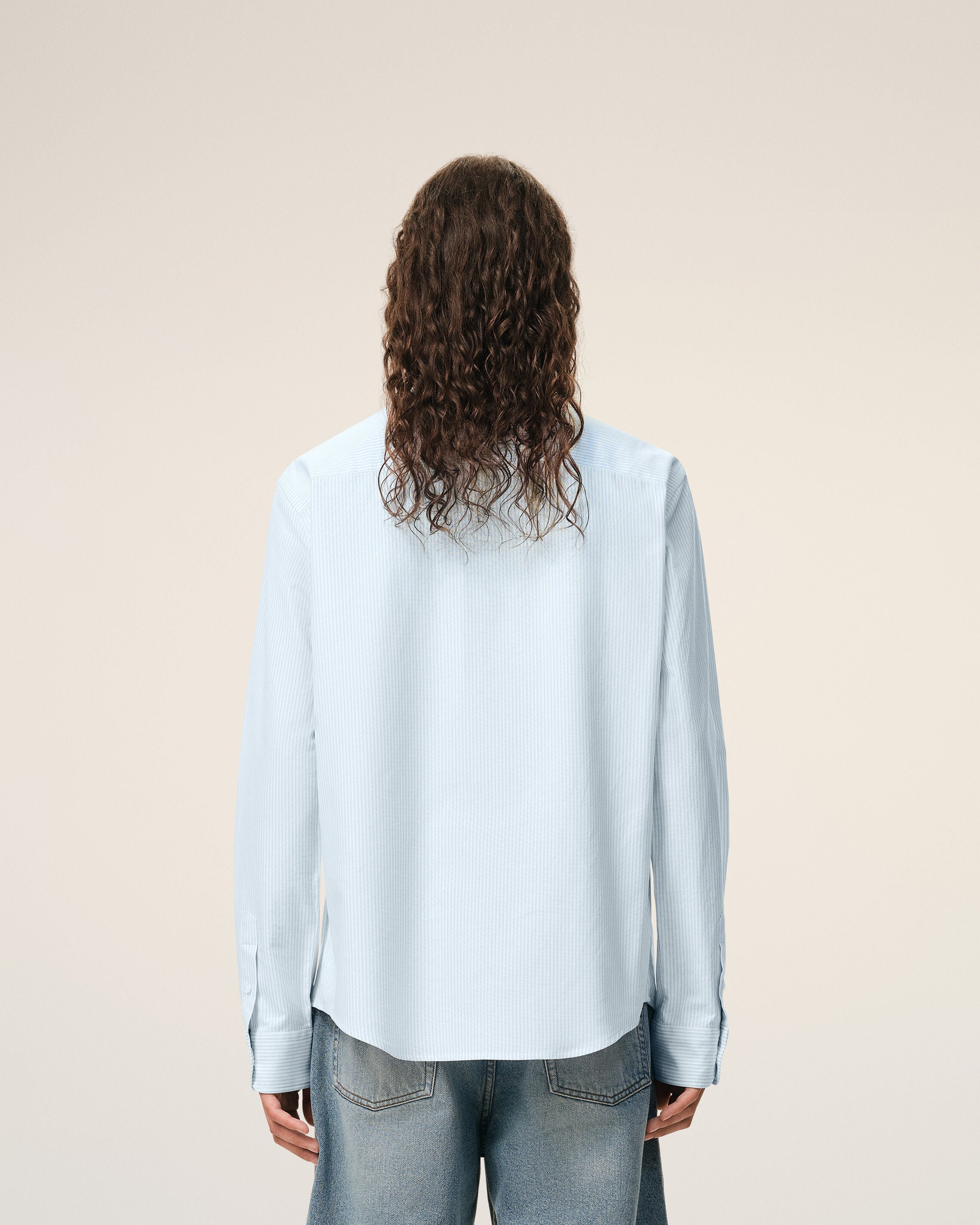 Blue Cotton Ami De Coeur Oxford Shirt