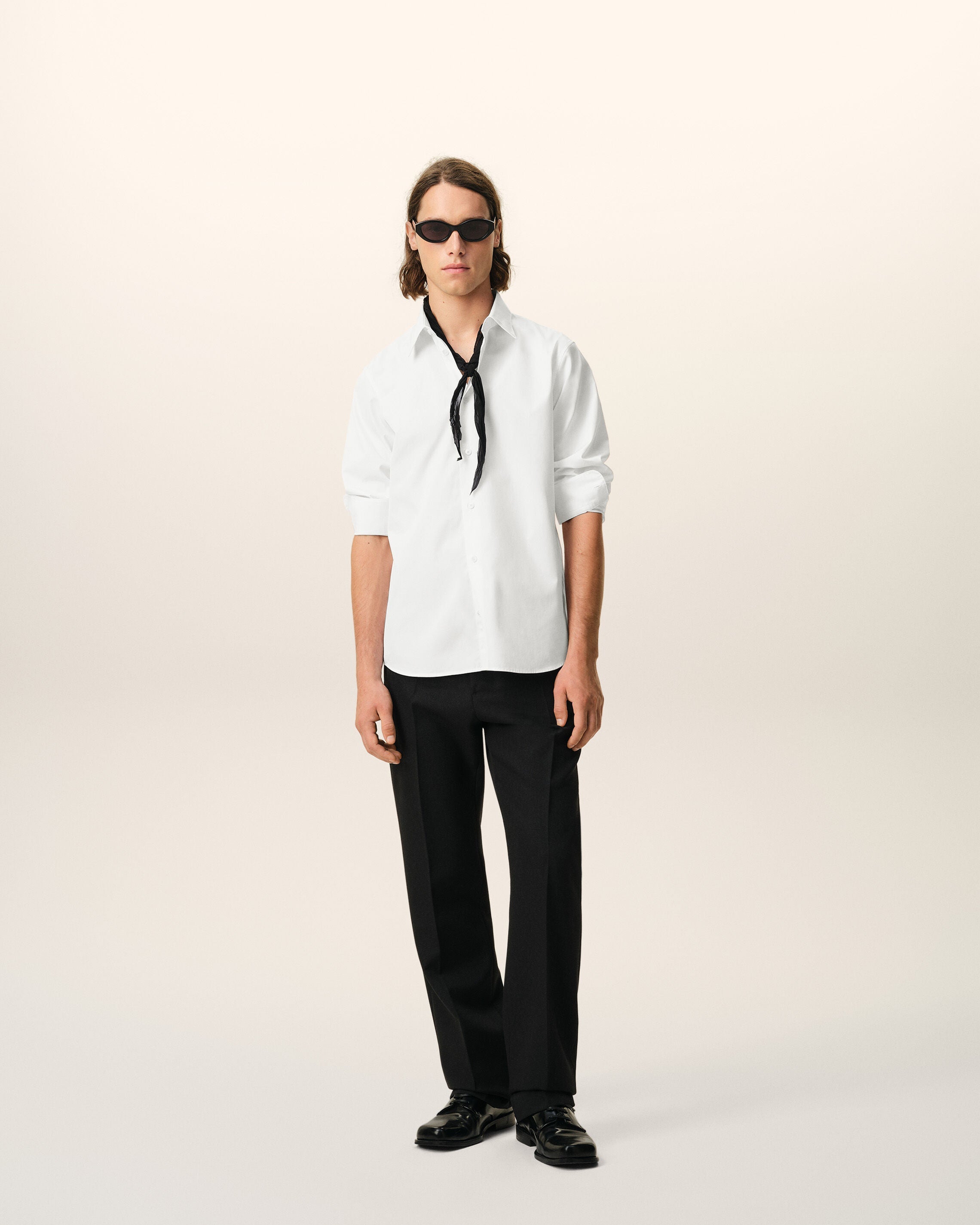 White Cotton Tailor Embroidered Ami De Coeur Shirt