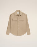 Beige Cotton Saharienne Shirt