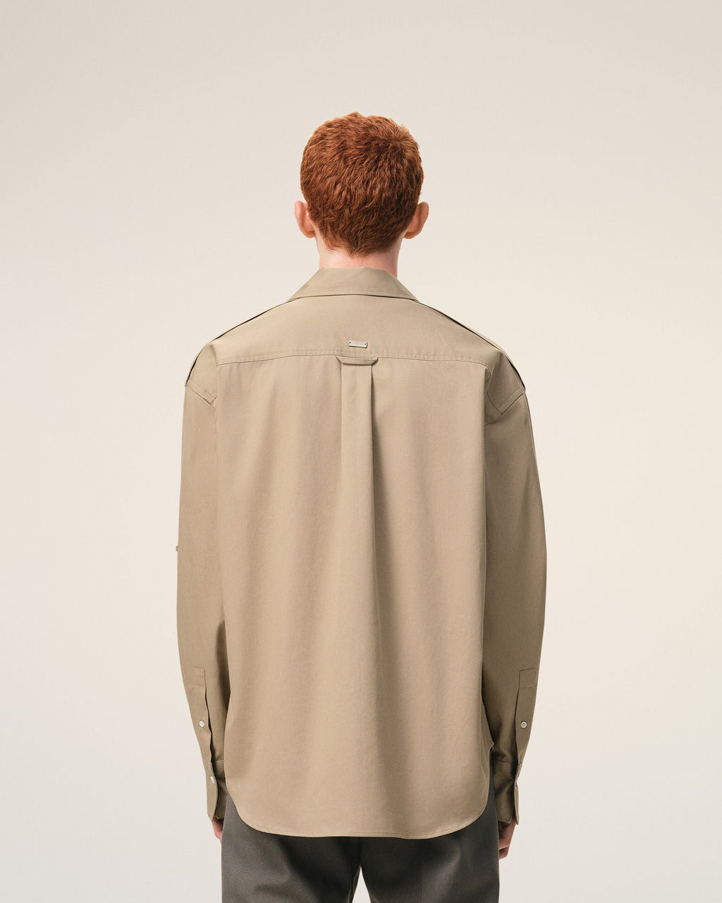 Beige Cotton Saharienne Shirt
