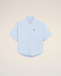 Blue Cotton Boxy Embroidered Ami De Coeur