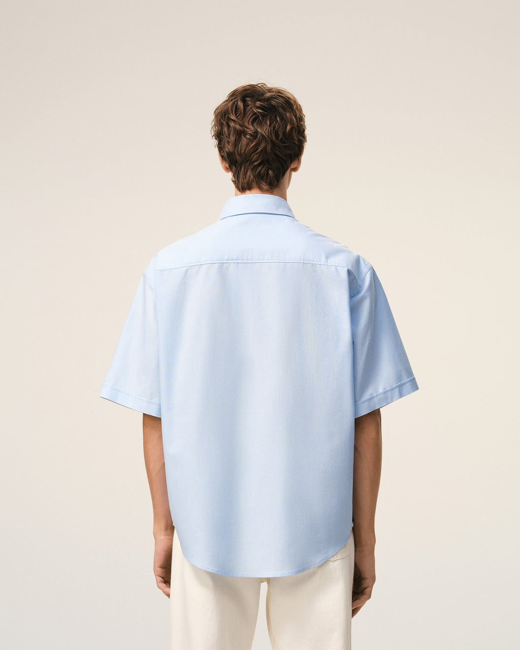 Blue Cotton Boxy Embroidered Ami De Coeur