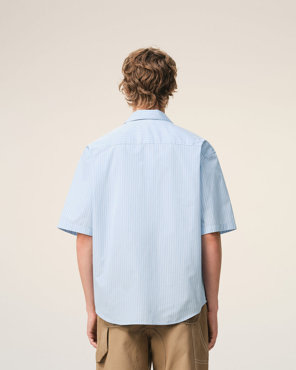 Blue Cotton Short Sleeve Ami De Coeur Boxy Shirt